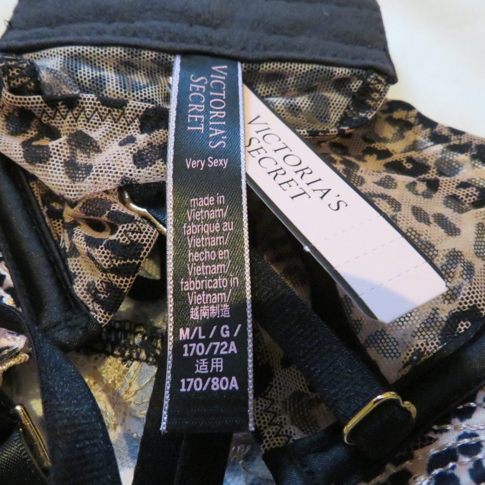 Victoria's Secret Waist Cincher Animal Print Garter Belt  NWT - Picture 8 of 8